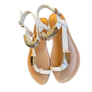 Bar II white sandals size 6.5
